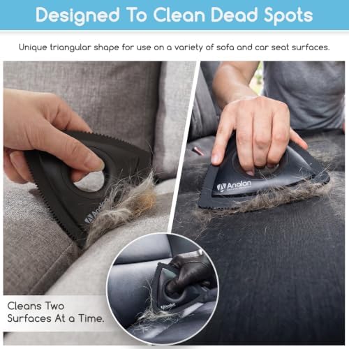 Analan Mini Pet Hair Remover for Car Detailing Dog Hair Tool Brush(Black) - Image 4