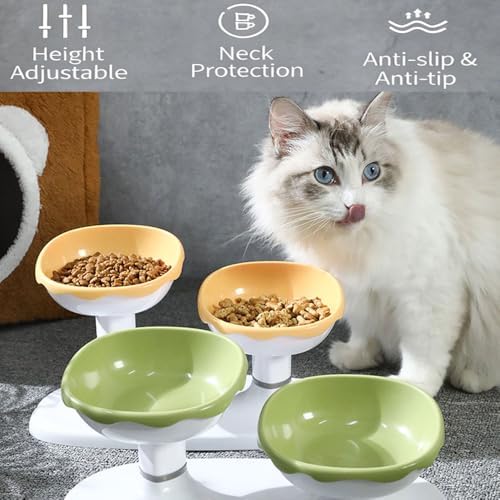 Elevated Cat Bowls, Raised Cat Dishes for Food and Water, Pet Food Bowls - Image 3