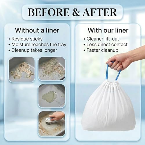 20 Count Heavy Duty Liners for Litter-Robot 3/4 | 25" x 15.6" Drawstring Waste Bags | Compatible Cat Litter Box Bag Replacement - Image 6