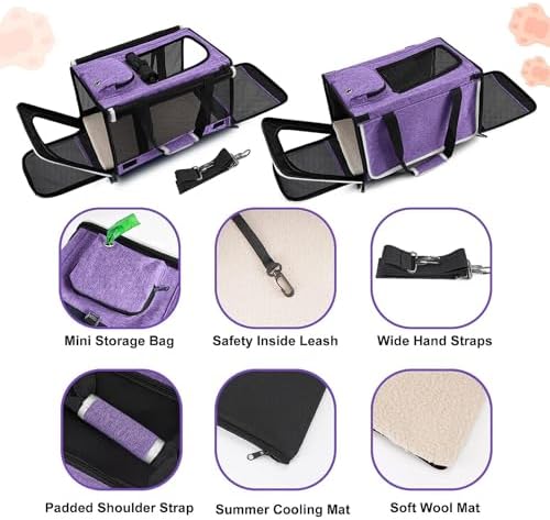 GAPZER Carrying Bag Yorkie Dog Travel Kennel Ventilated Soft Pet Carrier - Image 5