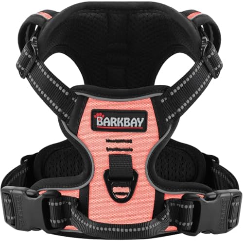 BARKBAY Dog Harness for Large Dog No Pull 2 Leash Clips Dog Vest by BARKBAY