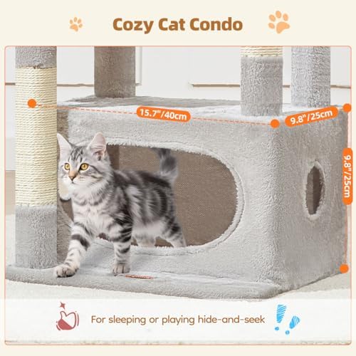 Taoqimiao Cat Tree, 38.5In Cat Tower for Indoor Cats, Suitable for Kittens - Image 3