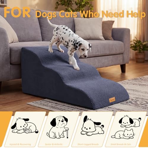 Topmart High Density Extended Foam Dog Ramp&Steps 3 Tiers,15.7" High - Image 5