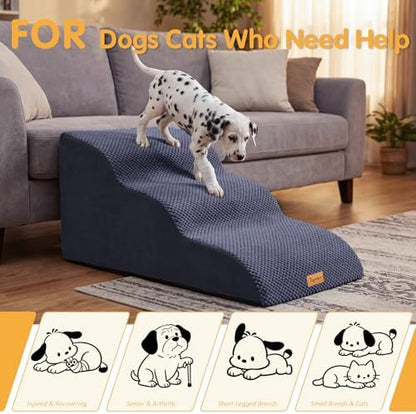 Topmart High Density Extended Foam Dog Ramp&Steps 3 Tiers,15.7" High - Image 5