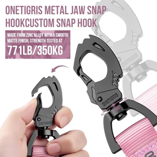 OneTigris Tactical Bungee Leash with 2 Handles Quick Release (Pink) - Image 4