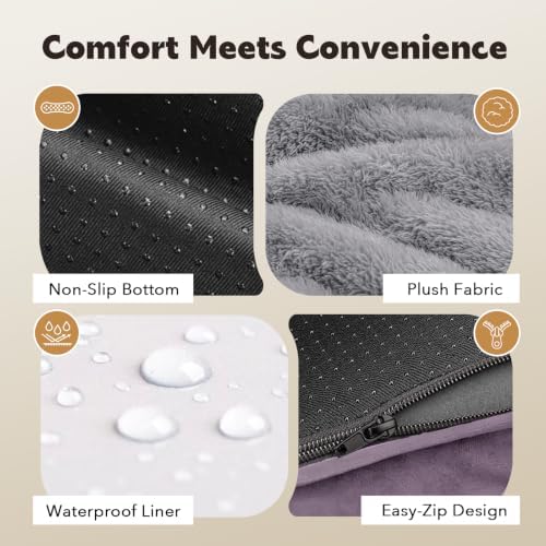 MEKIY XXL Orthopedic Waterproof Dog Bed with Bolster for Extra Large Dogs - Image 4