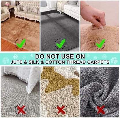 58" Adjustable Long Handle Carpet Rake - Carpet Rake for Pet Hair Removal,Reusable Pet Hair Removal Tool, Cat Dog Hairs Carpet Broom Rakes - Image 7