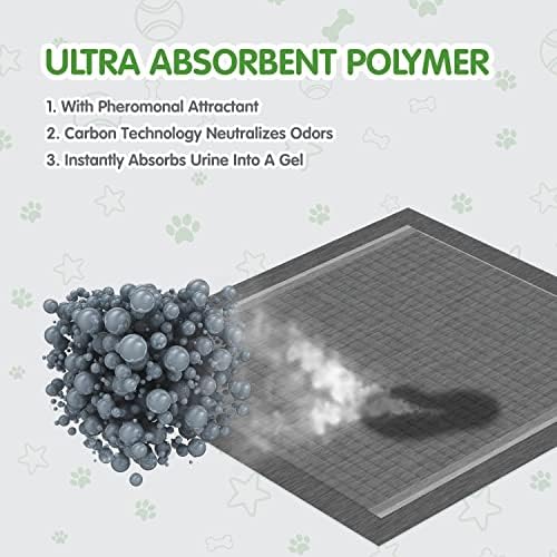 COCOYO Dog Training Pads Extra Large Size丨Carbon Absorb Eliminating Urine Odor Puppy Pads 丨 Premium Charcoal Dog Pee Pads (40 Count, XXL 30x36 inch),Black - Image 2