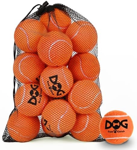 INSUM Squeaky Tennis Balls for Dogs, 2.5 Inch, 20 Pack Squeaky Dog Balls by INSUM