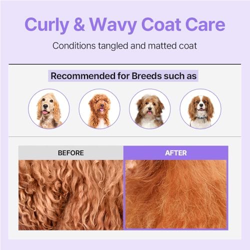 PetO’CERA Nourishing 2-in-1 Dog Shampoo and Conditioner for Allergic, Itchy, Dry, Sensitive Skin, Deodorizing Detangler for Poodle & Doodle, Puppy Safe, Tearless, Sulfate-Free, 16.9 fl oz/500ml - Image 4