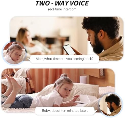 Chpuss Indoor Camera Robot, 2k 5g/2.4ghz WiFi Pet Robot Cam with Phone App EseeCloud, 360 PTZ Nanny Cam Dog Cam with Audio/Video, Spy Camera 2-Way Audio Motion Tracking 7/24 Night Vision - Image 5