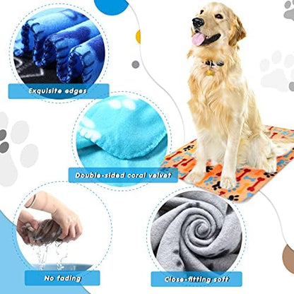 Chumia 28 Pcs Puppy Blanket Bulk Fleece Dog Blanket, 24x28 Inch, 28 Styles - Image 4