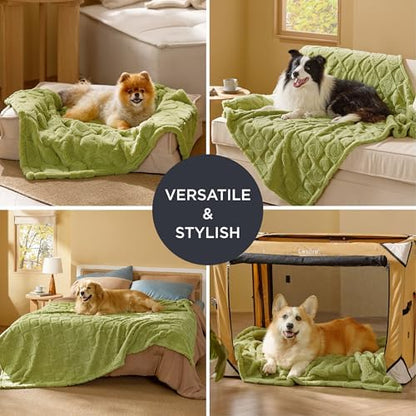 Bedsure Dog Blanket for Small Dogs Puppy and Cats, Soft Fleece, 25x35 Green - Image 4