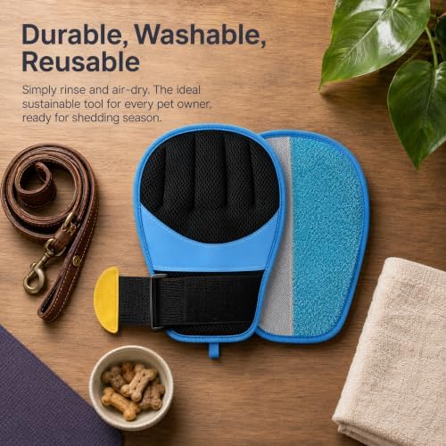 Pet Hair Remover Gloves Adjustable Wrist Strap for Dog & Cat - Image 6