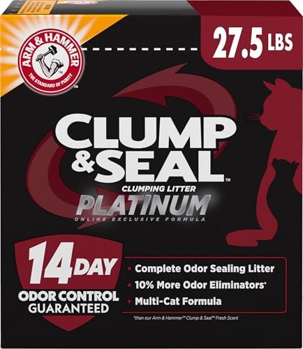 ARM & HAMMER Clump & Seal Platinum Clumping Cat Litter, Exclusive, 27.5 Lbs by ARMHAMMER