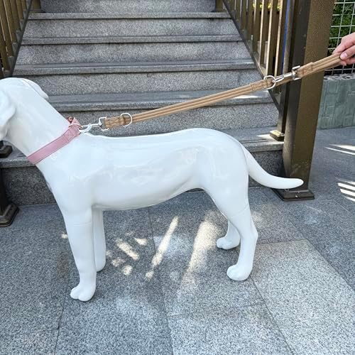 Double Ended Dog Leash,for Obedience Training Easy to Use,Lightweight,Soft for Large and Medium Dogs (Light Military Tan, 1M*2.5CM) - Image 4
