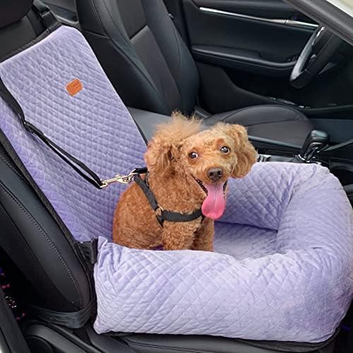 Dog Car Seat for Small Medium Dogs Pet Up to 40 lbs Purple by WANZQHONG