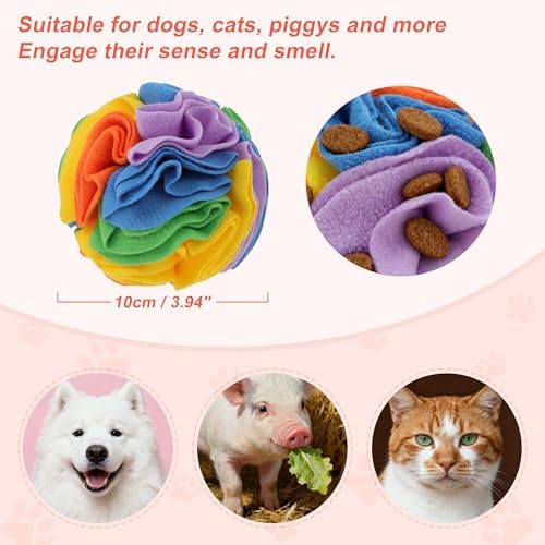 Snuffle Ball for Dogs, Interactive Dog Toys, Colorful, Small - Image 2