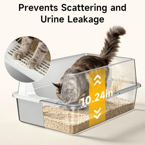 2 Pack XL Stainless Steel Litter Box with High Sides, Metal Litter Box - Image 3