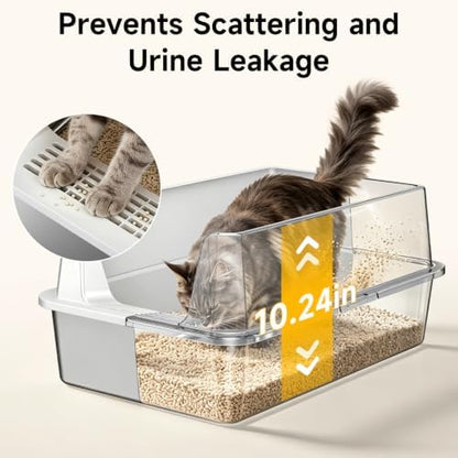 2 Pack XL Stainless Steel Litter Box with High Sides, Metal Litter Box - Image 3