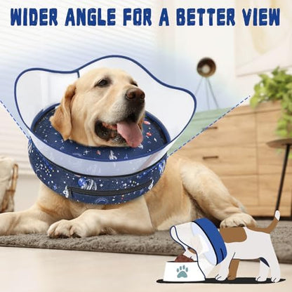 Elevated Inflatable Dog Cone Collar to Stop Licking, Doggie Donut Collar After Surgery, Soft Dog Cone Alternative for Small Medium Large Dogs - Image 5