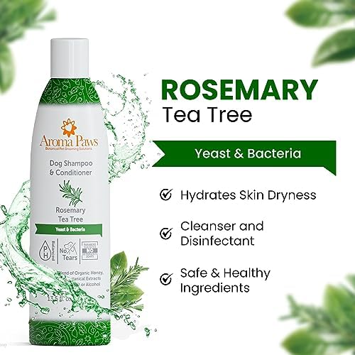 Dog Shampoo – Cleansing Wash, Conditioning, Moisturizing – Healthy Ingredients – Aromatic Grooming Puppy Shampoo – Tearless Cleaner, Rosemary Tea Tree - Image 3