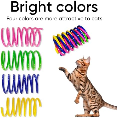 Cat Toys for Indoor Cats, 24 Pack Interactive Cat Spring Toys - Image 3
