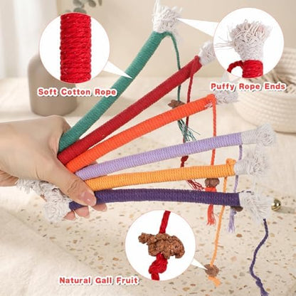 Jeffdad 6 Pcs Cat Toys Chew Ropes, Interactive Kitten Teething Toys - Image 3
