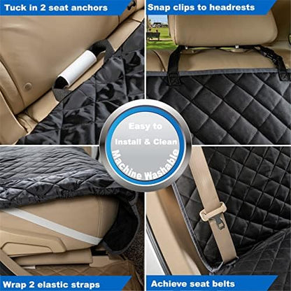 VIEWPETS Bench Car Seat Cover Protector - Waterproof, Heavy-Duty and Nonslip Pet Car Seat Cover for Dogs with X-Large Size Fits for Large SUVs & Trucks - Image 6