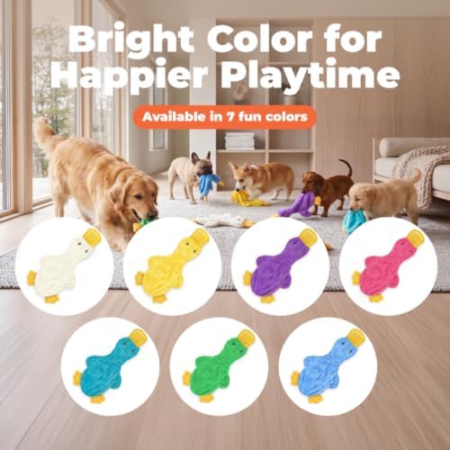 Best Pet Supplies Interactive Squeaky Dog Toy - Crinkle Duck, Green - Image 6