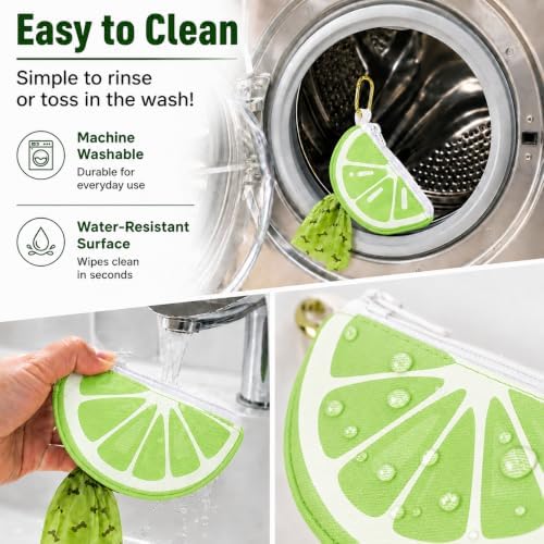 Dog Poop Bag Holder for Leash Lime Shape Pet Outdoor Accessory - Image 5