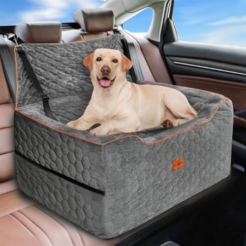 Dog Car Seat Medium Sized Dog Under 60 Lbs, Large dogBed for Car Back Seat, Booster Seat for 2 Small Dogs,PortableDog Travel Accessories by Unknown