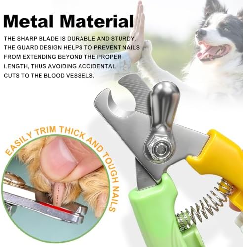 Yellow Green Dog Nail Clipper Pet Nail Clipper for Dogs and Cats - Image 4