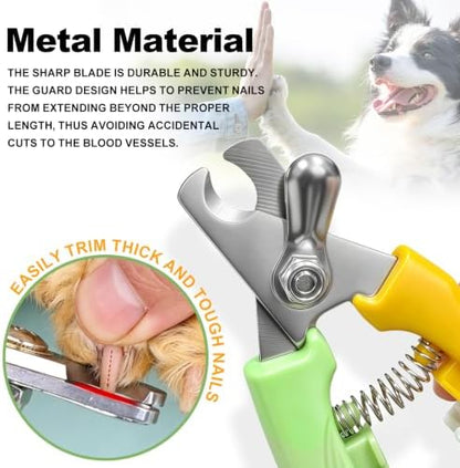 Yellow Green Dog Nail Clipper Pet Nail Clipper for Dogs and Cats - Image 4