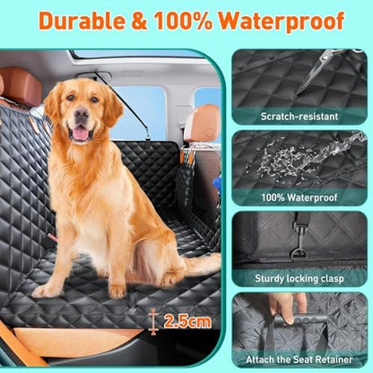Dog Car Seat Cover for Back Seat, Hard Bottom Hammock Hold 400lbs For Cars - Image 6
