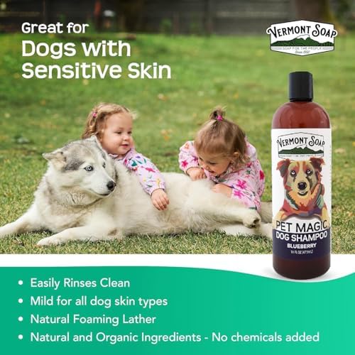 VERMONT SOAP Organic Pet Shampoo, Blueberry Natural Dog Shampoo, 16 oz - Image 6