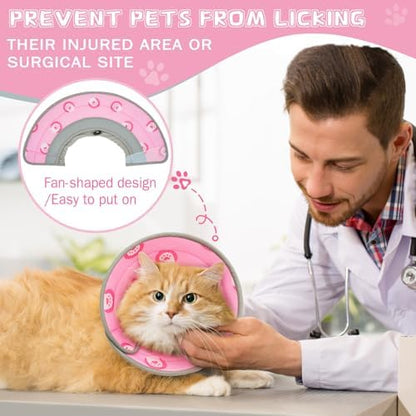 Cat Cone Collar Soft Elizabethan Collar for Surgery Recovery - Adjustable for Small and Large Cats Kittens to Stop Licking - Image 2