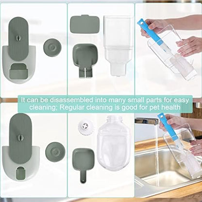 Lemtrflo Rabbit Feeder, Bunny Water Bottle Dispenser, Pet Cage Food Bowl - Image 6