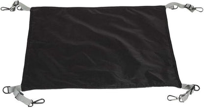 Hanging Cat Hammock, Pet Hammock for Cage, Adjustable Cat Bed Two Sides Comfortable/Waterproof Resting Sleepy Pad for Cats Small Dogs Rabbits or Other Small Animals (Black) (Black, 22 x 16.5)