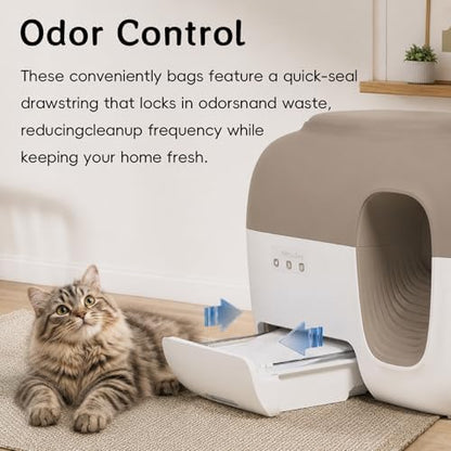 120 Pcs Cat Litter Bags, Compatible with PetSnowy Cat Litter Box, Long-Lasting Litter Box Liners, Tear & Leak Resistant, Ideal for Automatic Litter Box Use - Image 4