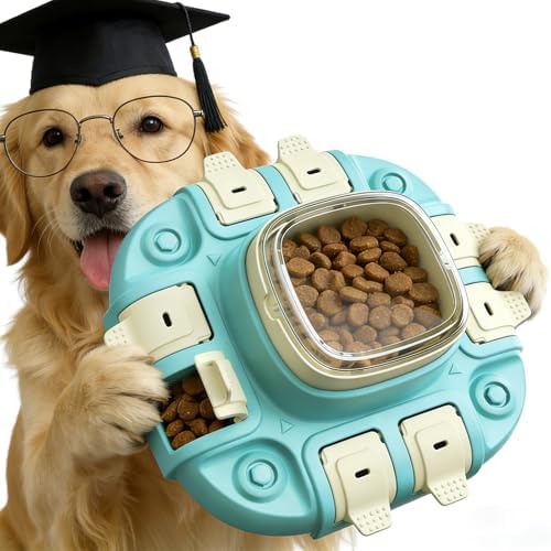 2 Levels Dog Puzzle Toy, Slow Feeder for Fast Eating Pets Interactive Dog Treat Puzzle Toys for IQ Training, Treat Dispenser for Small Medium Large Dogs, Cats by Whiskopia