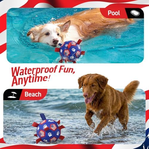 QDAN Dog Toys Soccer Ball with Straps, 8 Inch Dog Balls for Large Dogs - Image 2
