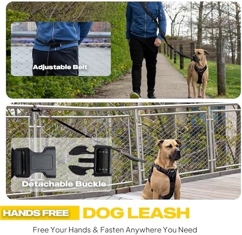 Fida 6-in-1 Hands Free Dog Leash Heavy Duty, Waist Corssbody Dog Leash - Image 3