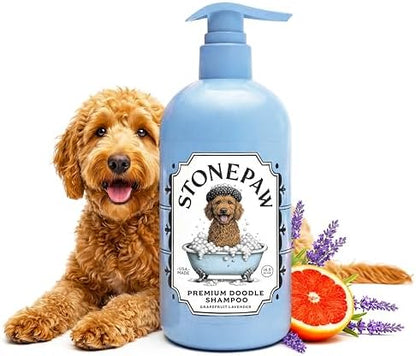 Premium Doodle Shampoo and Conditioner – Detangling Dog Shampoo for Doodles, Goldendoodles, Bernedoodles, and Labradoodles – Adult & Puppy Shampoo, Lavender, 16oz by Stonepaw