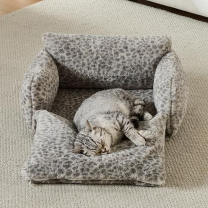 Hollypet Cat Bed Small Dog Orthopedic Couch Beds for Pets up to 13 lbs - Image 6