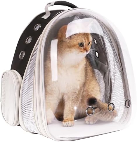 Front Expandable Large Cat Backpack Carrier, Fit up to 20 lbs, Space Capsule Bubble Window Pet Carrier Backpack for Large Fat Cat and Small Puppy - Image 6
