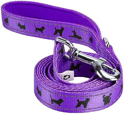 EcoBark Reflective Dog Leash with Padded Handle, Soft Purple, Durable by EcoBark