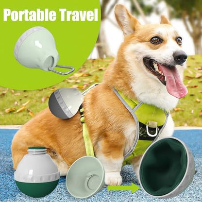 Dog Travel Water Bottle Detachable Bowl Leak Proof Portable ，Silicone Bottle Body，Collapsible and Suitable for Small Pets for Outdoor Walking, Hiking, Travel (Gray, 200ml) - Image 5