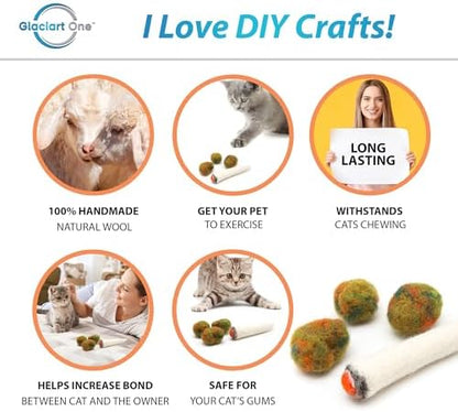Glaciart One Catnip Joint & Buds Cat Toy Set | Crack for Funny Kittens, Stimulating Cat Toys for Boredom, Exercise & Play | Filled w/Organic Catnip to Excite/Calm Kitty | Organic Idea - Image 2