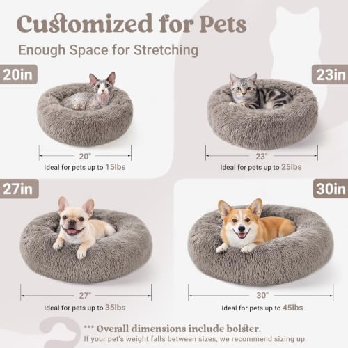 rabbitgoo Calming Cat Beds for Indoor Cats, 20 inches, Khaki - Image 5